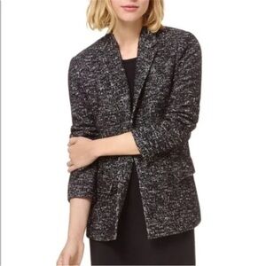 ARITZIA WILFRED Parc Wool Blend Black and White Tweed Jacket (US 4)